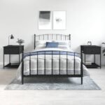 Bedside Tables 2 pcs Black 44x45x58 cm Engineered Wood