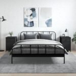 Bedside Cabinets 2 pcs Black 40x42x60 cm Engineered Wood