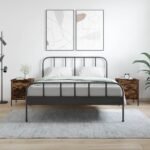 Bedside Cabinets 2 pcs Smoked Oak 40x42x50 cm Engineered Wood