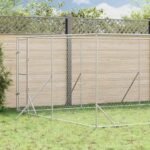 Outdoor Dog Kennel Silver 4x8x2 m Galvanised Steel
