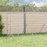 Outdoor Dog Kennel Silver 4x12x2 m Galvanised Steel
