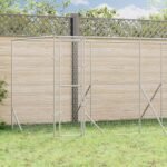 Outdoor Dog Kennel Silver 6x2x2 m Galvanised Steel