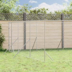 Outdoor Dog Kennel Silver 6x14x2 m Galvanised Steel