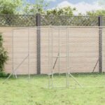 Outdoor Dog Kennel Silver 8x4x2 m Galvanised Steel