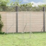 Outdoor Dog Kennel Silver 8x8x2 m Galvanised Steel