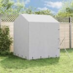 Outdoor Dog Kennel with Roof Silver 2x14x2.5 m Galvanised Steel