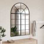 Wall Mirror Black 80x120 cm Arch Iron