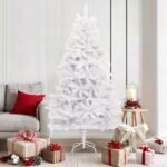 Artificial Christmas Tree White 180 cm PVC and Metal