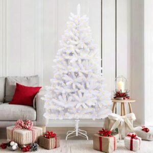 Artificial Christmas Tree White 180 cm PVC and Metal
