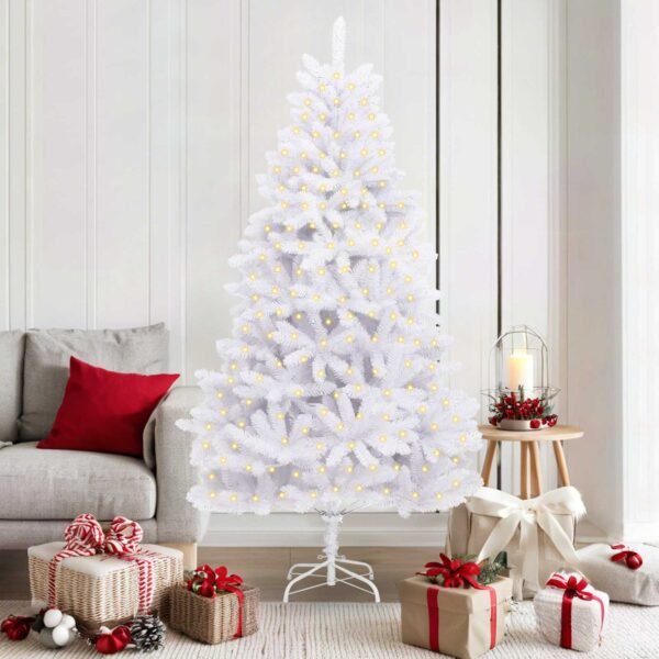 Artificial Christmas Tree White 180 cm PVC and Metal