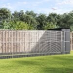 Aviary with Extension Silver 830x203x216 cm Steel