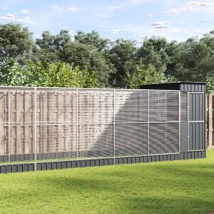 Aviary with Extension Silver 830x203x216 cm Steel