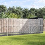 Aviary with Extension Silver 1244x203x216 cm Steel