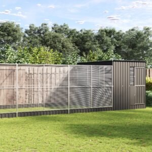 Aviary with Extension Silver 1118x303x216 cm Steel