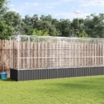 Aviary with Extension Silver 626.5x107x212 cm Steel