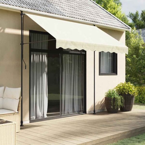 Retractable Awning Cream 300x150 cm Fabric and Steel