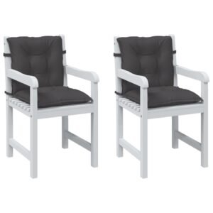Lowback Chair Cushions 2 pcs Melange Anthracite 100x50x7 cm Fabric