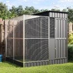 Aviary with Extension Silver 209x203x216 cm Steel