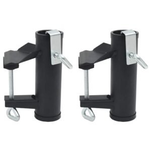 Umbrella Clamps for Balcony 2 pcs 25-38 mm Steel
