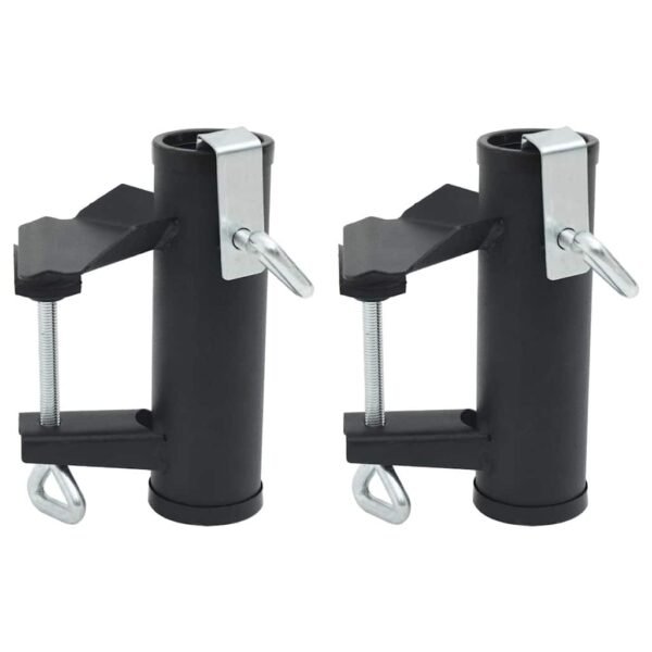 Umbrella Clamps for Balcony 2 pcs 25-38 mm Steel