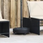 Parasol Base with Wheels for Ø38 / 48 mm Poles 27 kg Round