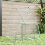 Rabbit Hutch Silver 105x100x120 cm Galvanised Steel