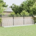 Rabbit Hutch Silver 105x600x120 cm Galvanised Steel