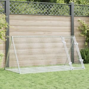 Rabbit Hutch Silver 200x105x91 cm Galvanised Steel