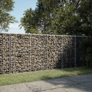 Gabion Basket with Cover 200x50x100 cm Galvanised Iron