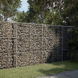Gabion Basket with Cover 200x50x150 cm Galvanised Iron