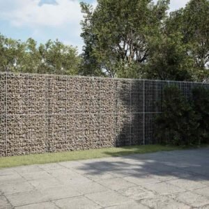 Gabion Basket with Cover 900x50x200 cm Galvanised Iron
