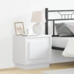 Bedside Cabinet 2 pcs White 44 x 34,5 x 45 cm Engineered Wood