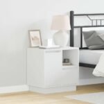 Bedside Cabinet 2 pcs White 50 x 34,5 x 50 cm. Engineered wood
