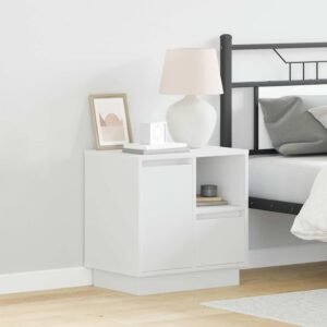 Bedside Cabinet 2 pcs White 50 x 34,5 x 50 cm. Engineered wood