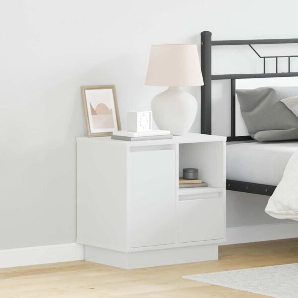Bedside Cabinet 2 pcs White 50 x 34,5 x 50 cm. Engineered wood