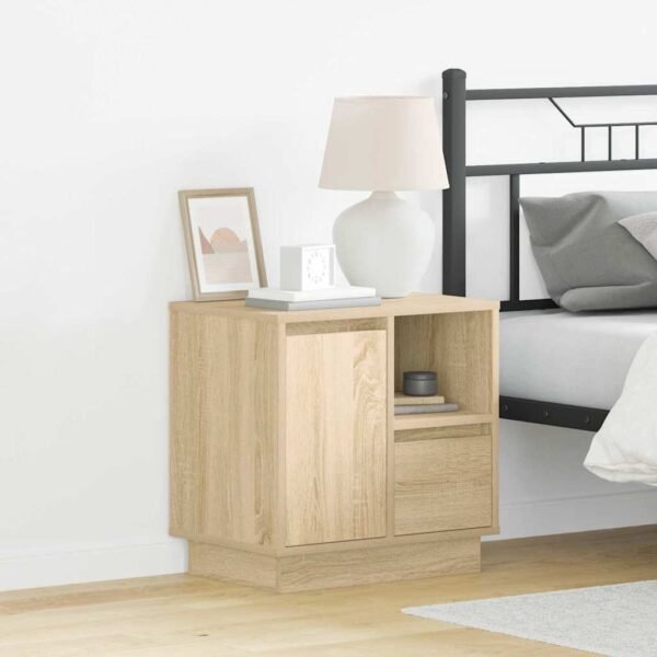 Bedside Cabinet with Drawer 2 pcs Sonoma Oak 50 x 34,5 x 50 cm.