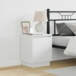 Bedside Cabinet 2 pcs White 39 x 34,5 x 50 cm Engineered wood