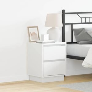 Bedside Cabinet 2 pcs White 39 x 34,5 x 50 cm Engineered wood