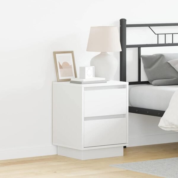 Bedside Cabinet 2 pcs White 39 x 34,5 x 50 cm Engineered wood
