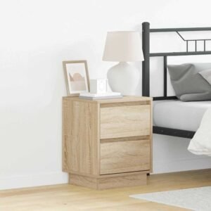 Bedside Cabinet with Drawer 2 pcs Sonoma Oak 39 x 34,5 x 50 cm