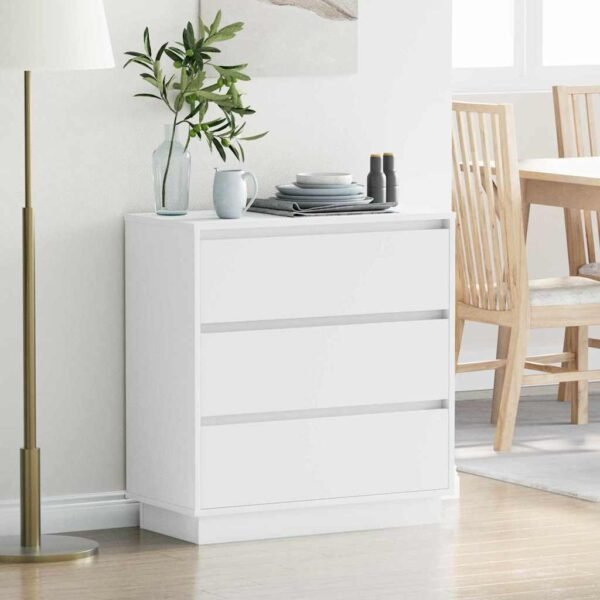 Bedside Cabinet White 71 x 34,5 x 75 cm Engineered wood