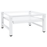 Washing Machine Pedestal with Pull-out Shelf White