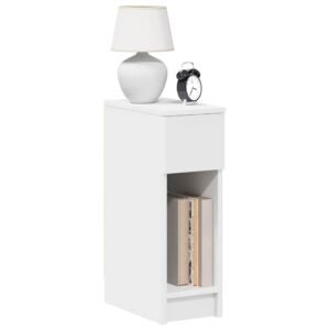 Bedside Cabinets with Drawer 2 pcs White 20x36x60 cm