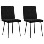 Dining Chairs 2 pcs Black Velvet