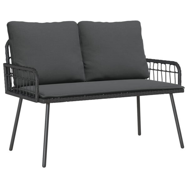 Garden Bench with Cushion Anthracite 114 x 64 x 90cm Steel