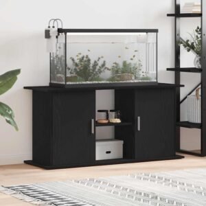 Aquarium Stand Black Oak 121x41x58 cm Engineered Wood