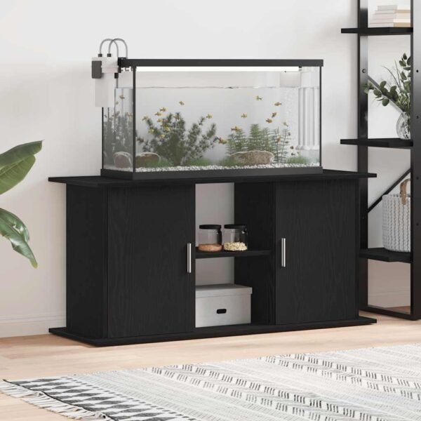 Aquarium Stand Black Oak 121x41x58 cm Engineered Wood