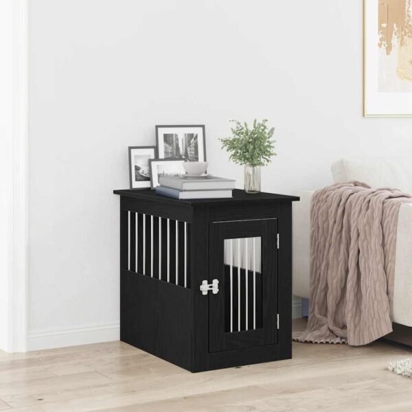 Dog Crate Furniture Black Oak 45x62x59 cm Engineered Wood