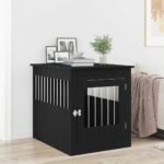 Dog Crate Furniture Black Oak 64.5x80x71 cm Engineered Wood