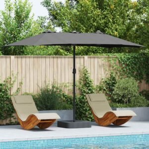 Garden Parasol Anthracite 385 x 209 x 244 cm